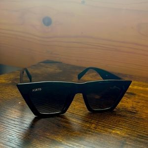 ASRTD (subtle) cat eye black sunglasses with gradient lens